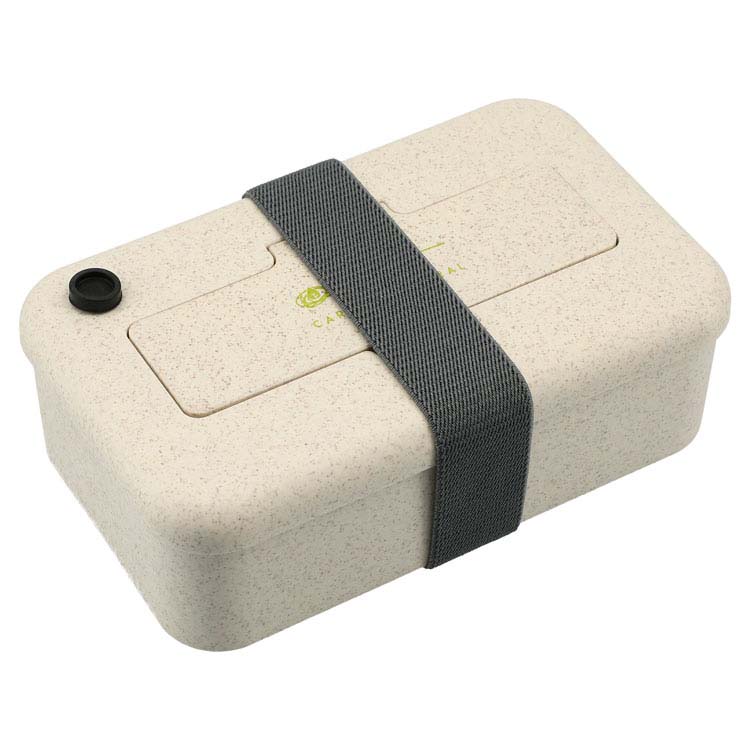 Boîte à lunch en fibre de bambou avec compartiment à ustensiles #2