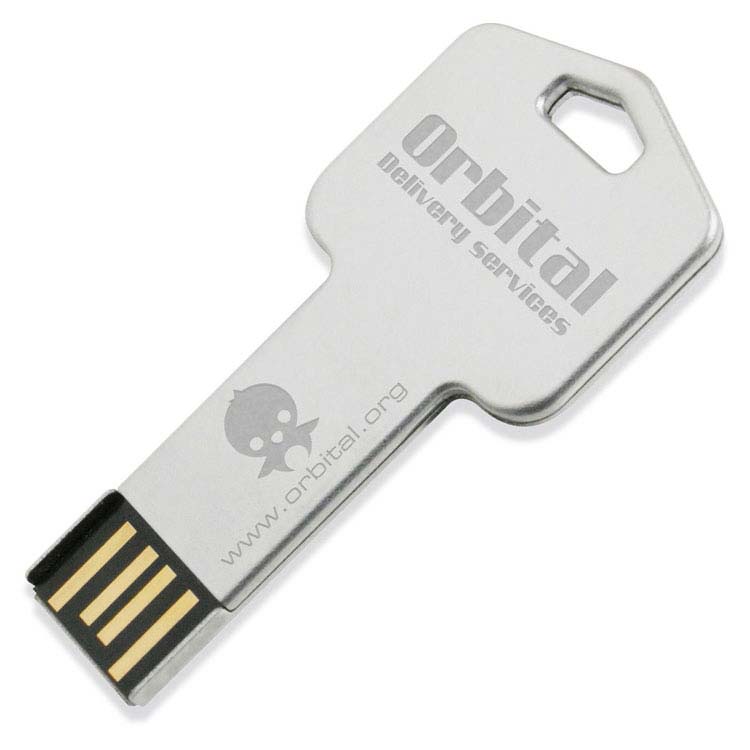 Silver USB Key Flash Drive #2