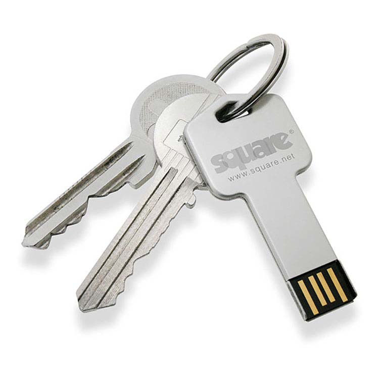Silver USB Key Flash Drive #3