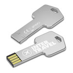 Silver USB Key Flash Drive