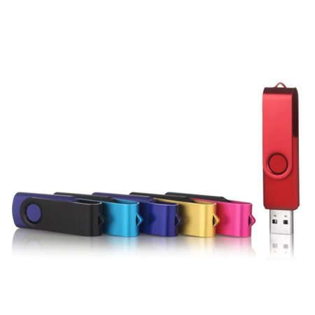 Clé USB pivotante colorée