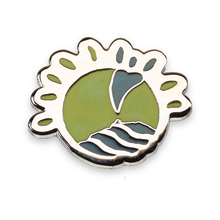 Silver Plated Soft Enamel Cut-Out Pin #4