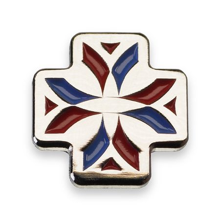 Silver Plated Soft Enamel Cut-Out Pin #5