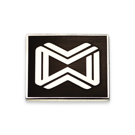Rectangular Silver Plated Lapel Pin #3