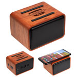 Mahogany Wireless Speaker with Wireless Charger