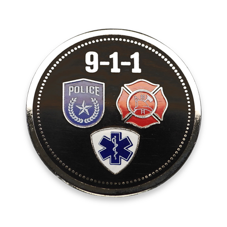 Metallic Silver Coin