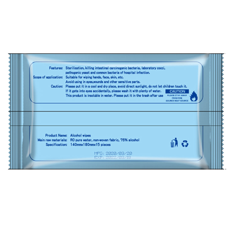 Lingettes nettoyantes pour les mains - 15 par paquet #2