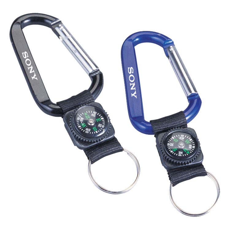 Carabiner 8mm With Decorative Compass