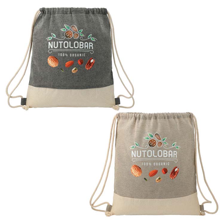 Sac à cordons Split en coton recyclé