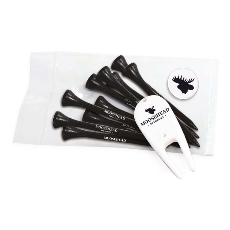 Bag of 10 Tees with 1 Marker and 1 Divot Fixer