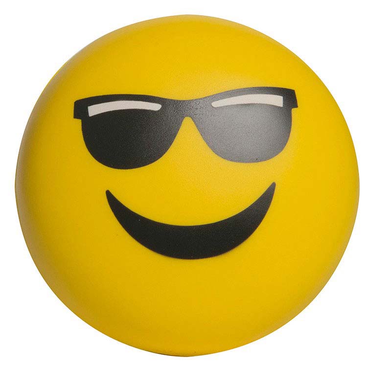 Balle anti-stress Emoji Monsieur Cool #1