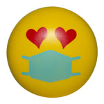 Balle anti-stress Emoji PPE Amoureux