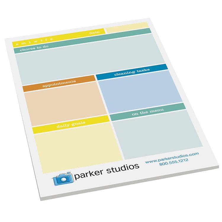 Bloc-notes adhésif grand format de 6" x 9" 25 feuilles