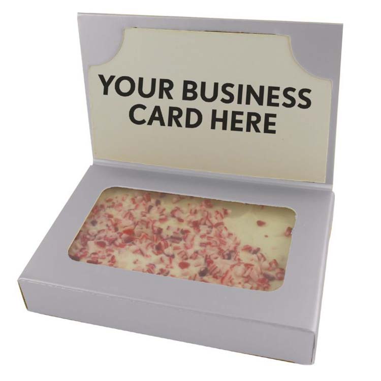 Boîte cartes d'affaires écorce de menthe poivrée&#47;biscuit au beurre