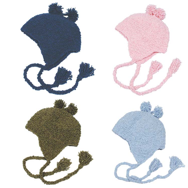 Curly Yarn Earflap Beanie