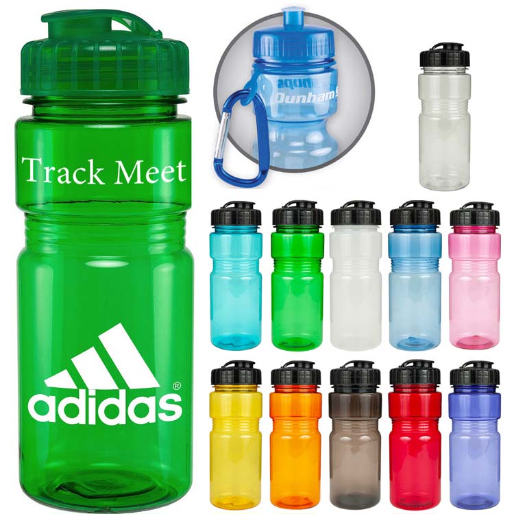 20 oz Translucent Recreation Bottle with Flip Top Lid