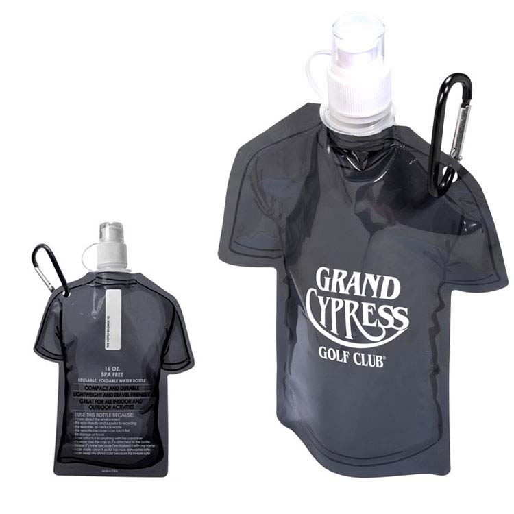 T-Shirt Shaped Collapsible 16 oz Water Bottle