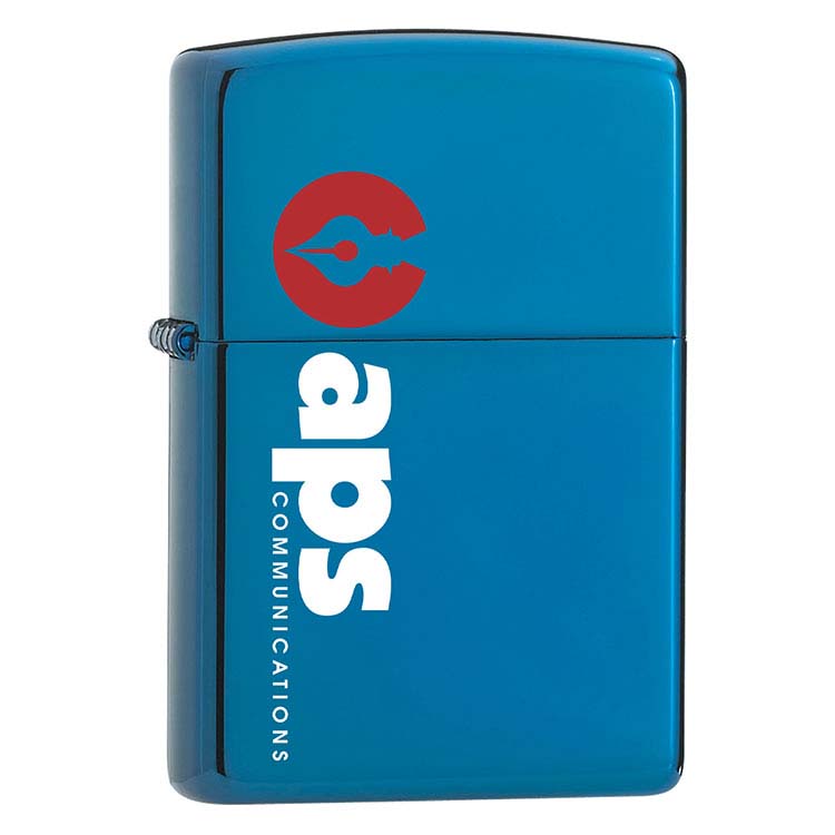High Polish Blue Zippo Windproof Lighter #1