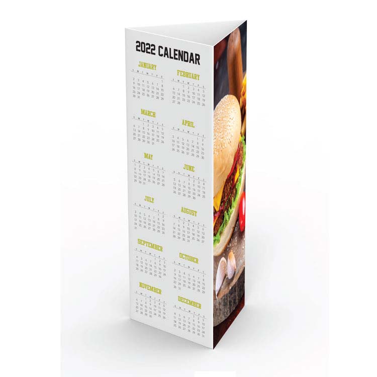 Tri Fold Seed Paper Table Tent Calendar