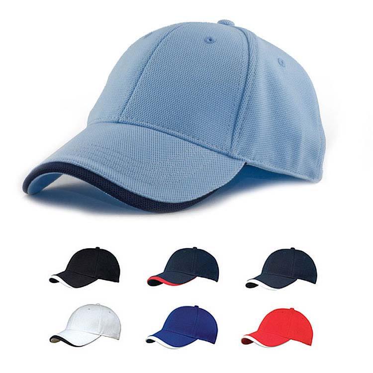 Poly Dobby Mesh Stretchable Fitted Cap with Wave Peak