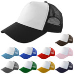 Cotton Mesh Trucker Cap with White Front