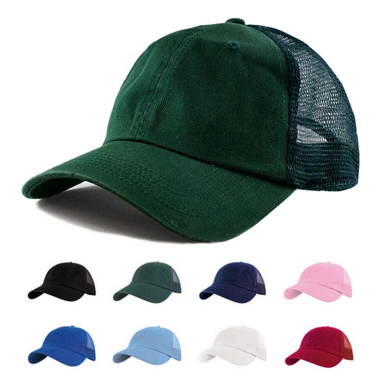 Casquette en filet de coton lavé