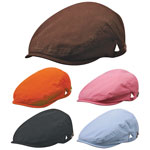 Casquette plate en coton micro-poncé lavé