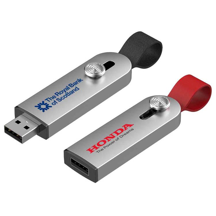 Clé USB rétractable avec courroie en cuir #1