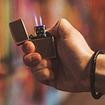 Matte Zippo Lighter & Double Butane Insert Gift Set