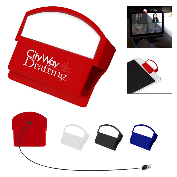 Couvre webcam avec éclairage vidéo