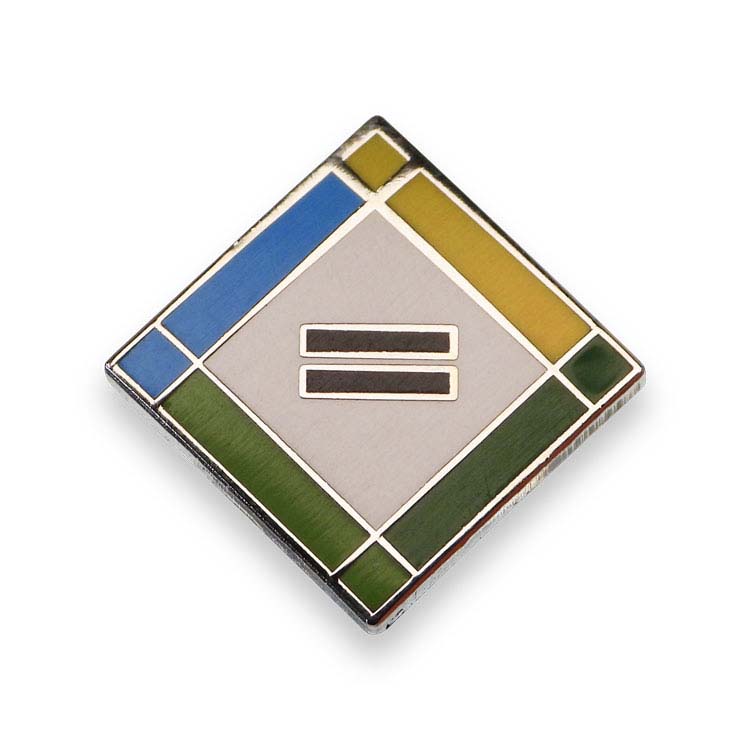 Épinglette cloisonnée carrée #2