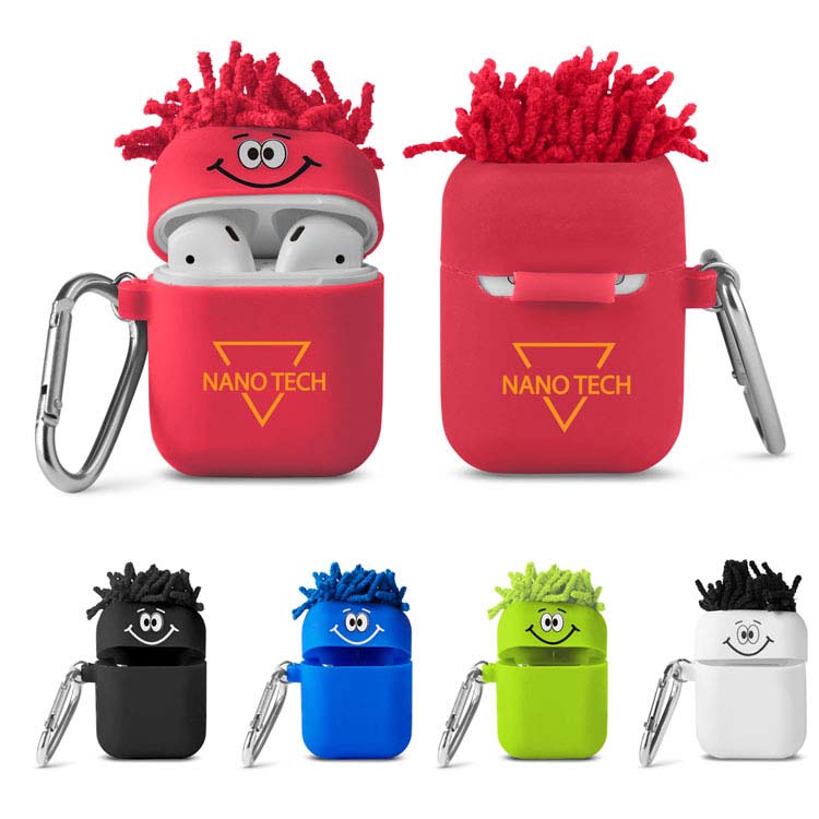 MopToppers Silicone Earbud Case with Carabiner