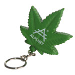 Cannabis Leaf Stress Reliever Keyring