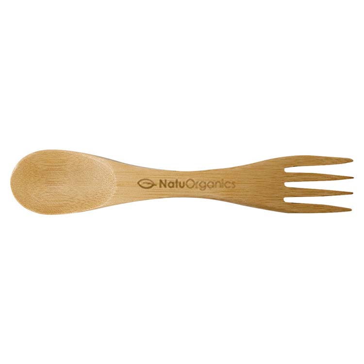 Fourchette-cuillère Nimoy deux en un en bambou