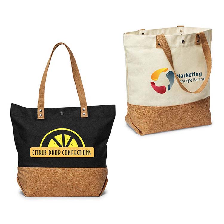 12 oz Canvas Cork Shopper Tote