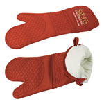Safety Grip Silicon Oven Mitt with Cotton Cuff and Lining