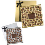 Grande boîte-cadeau personnalisée de délices au chocolat (1-1/2 lb)