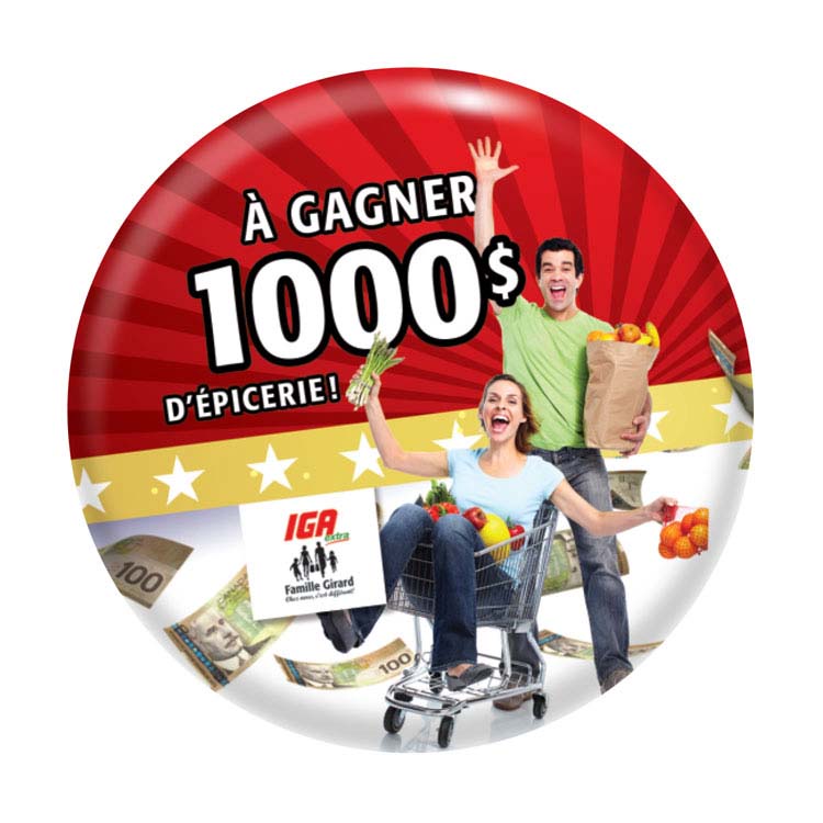 Pin Back Button 3-1/2"