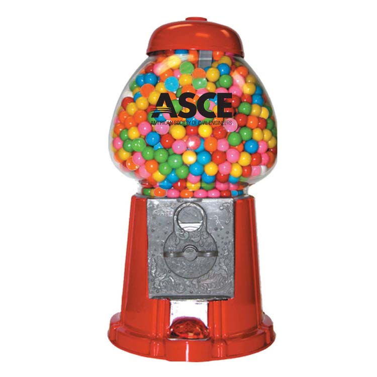 15" King Gumball Machine with Gum