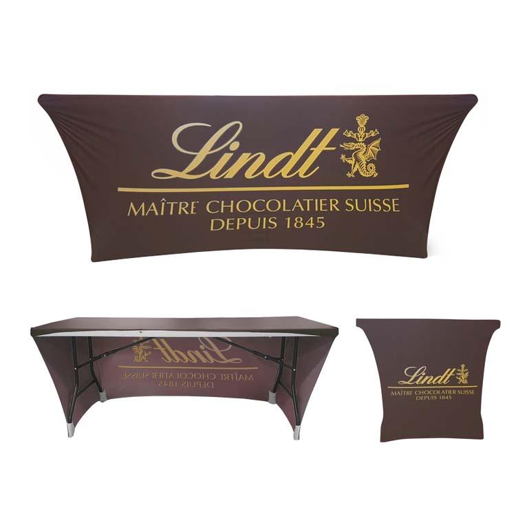 Sublimated 6' Stretch Fit Table Throw Open Back