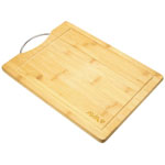Home Basics Bamboo Cutting Board with Metal Handle