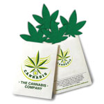 Pochette de graines en formes de feuilles de cannabis