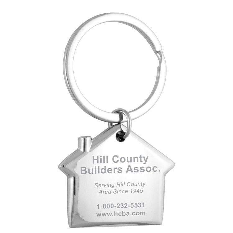 Porte-clés maison en métal gravé #2