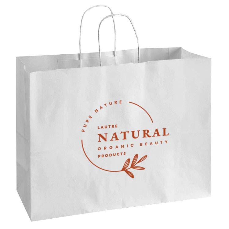Jumbo White Recycled Paper Bag