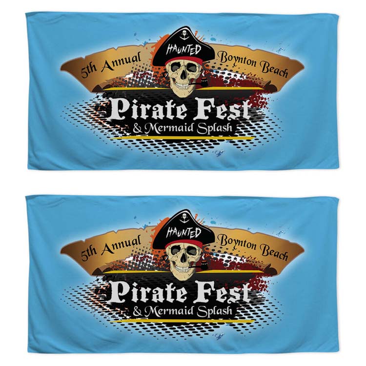 Serviette de plage absorbante en microfibre imprimée des deux cotés Dri-Lite Terry