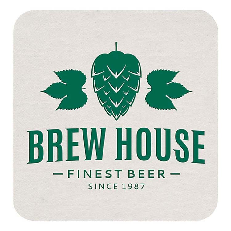 Sous-verre carré imprimé à chaud