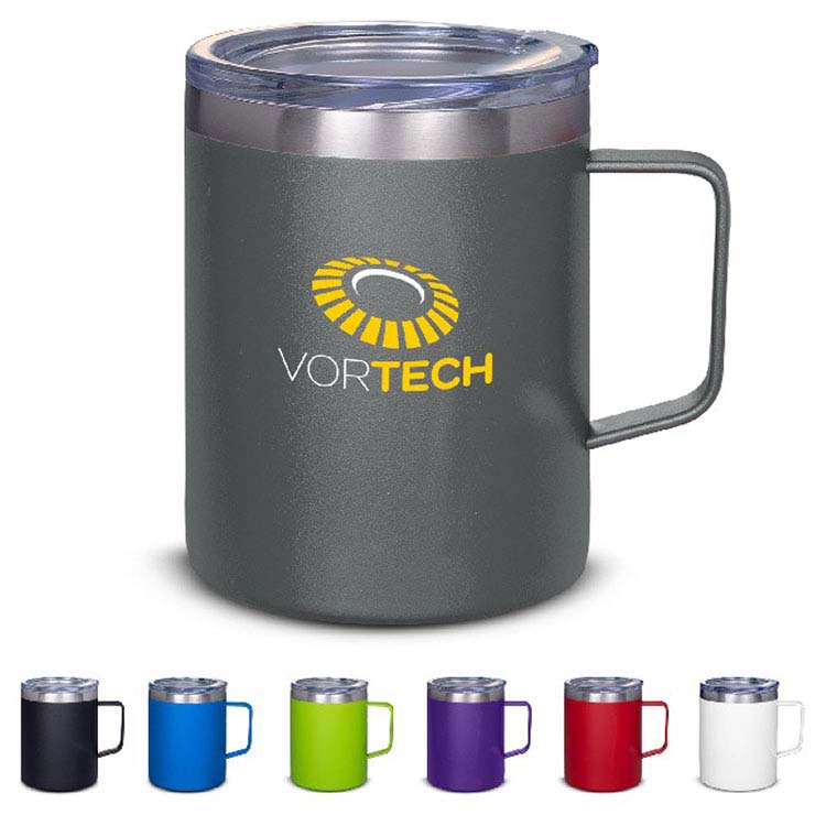 12 oz Vacuum Insulated Coffee Mug with Handle MG407