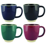 Tasse en céramique Halo fini brillant en couleur solid 12 oz
