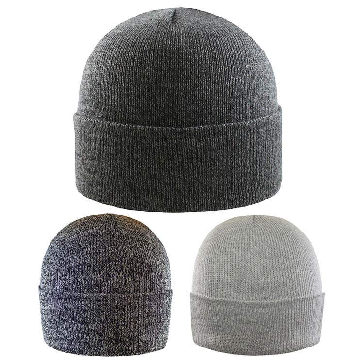 Melange Acrylic Winter Knit Toque with Cuff