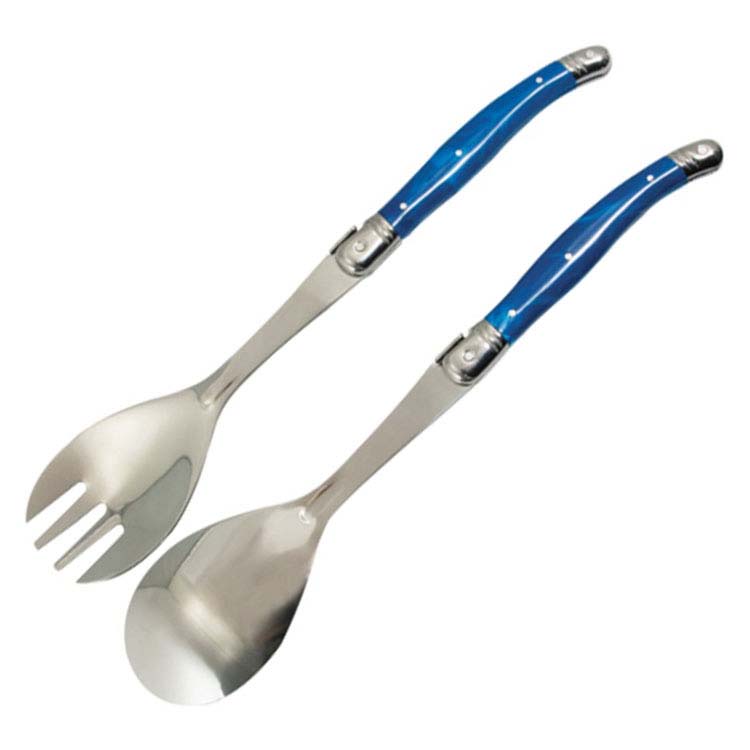 2-pc Salad Kits of Spoon and Fork with Pine Wood Box #3